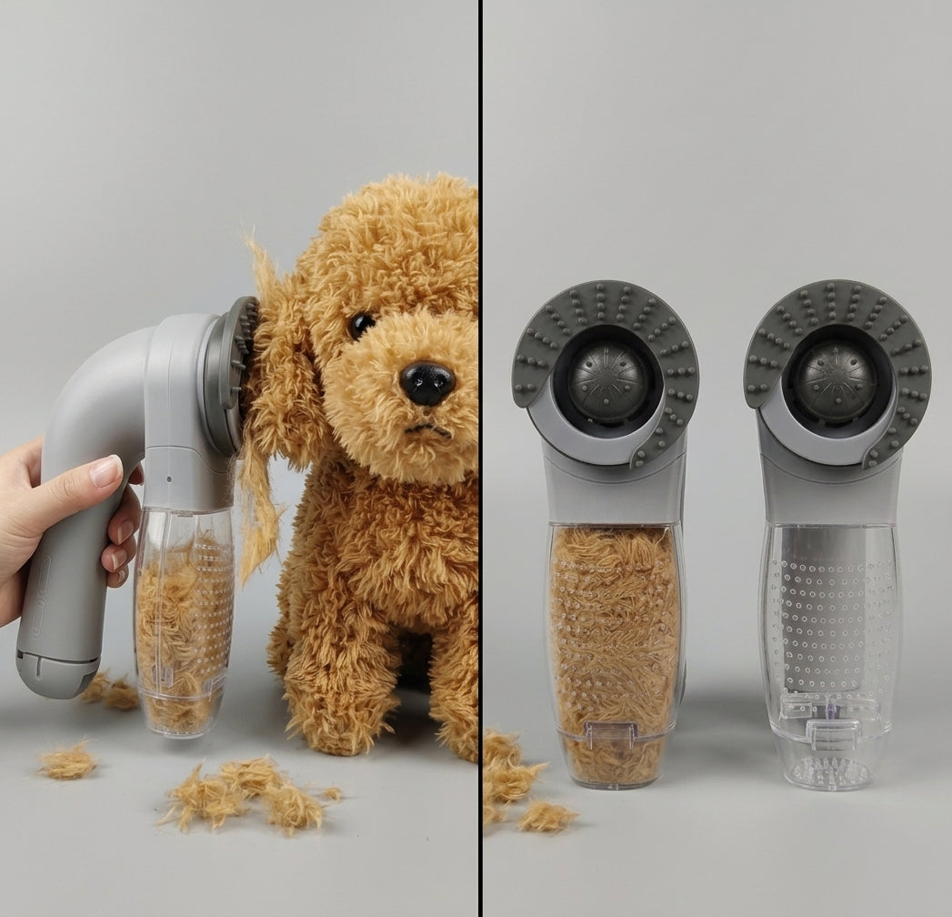 Electric Portable Pet Hair Vacuum Cleaner | Handheld Brush