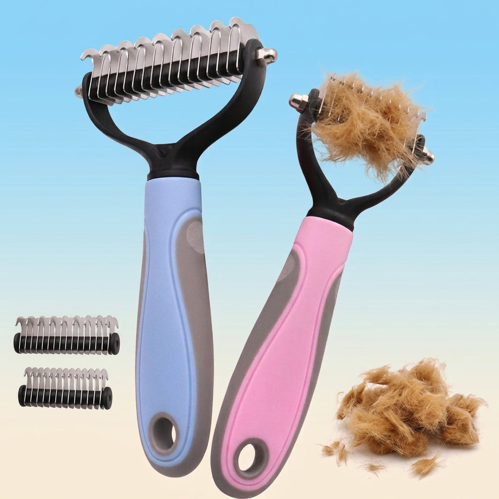 Stainless Double-Sided Pet Brush - Dematting Dog Grooming Comb