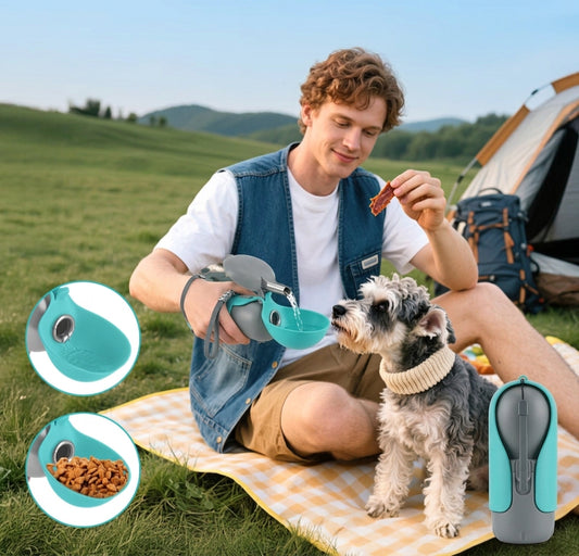 10oz Stainless Steel Portable Dog Water Bottle - Travel Bowl